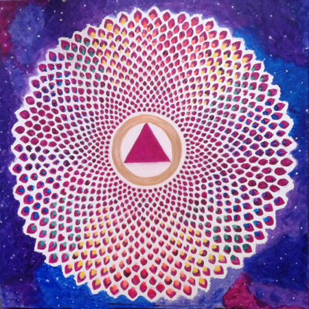Sahasrara or Crown Chakra_acrylics on canvas painting by meenal