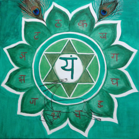 Anahata  or Heart Chakra_acrylics on canvas painting by meenal
