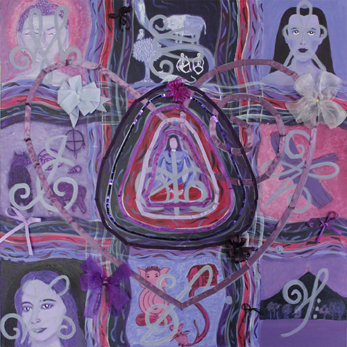 mandala_spirit_acrylics on canvas painting using multimedia by meenal