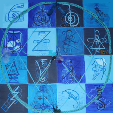 mandala_healing_acrylics on canvas painting using multimedia by meenal