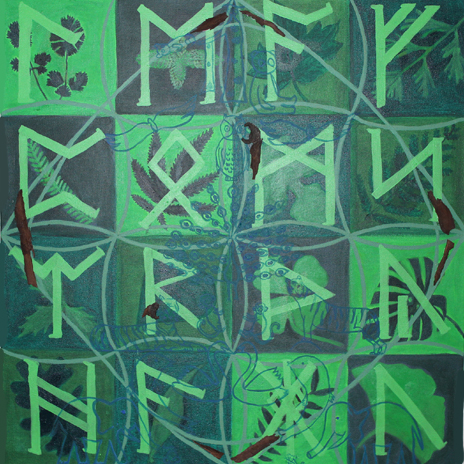 mandala_nature_acrylics on canvas painting using multimedia by meenal