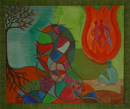 'My-Mother-Myself'-canvas paintings by meenal