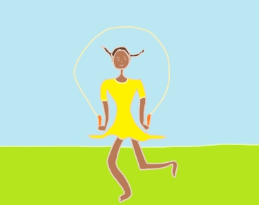 Skipping_expressive digital child art by meenal