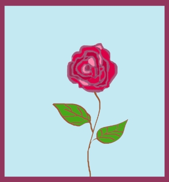 1Rose digital art by contemporary Indian artist meenal